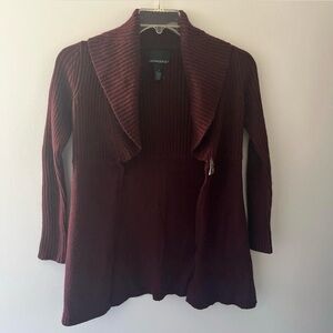 Women's Burgundy Cardigan